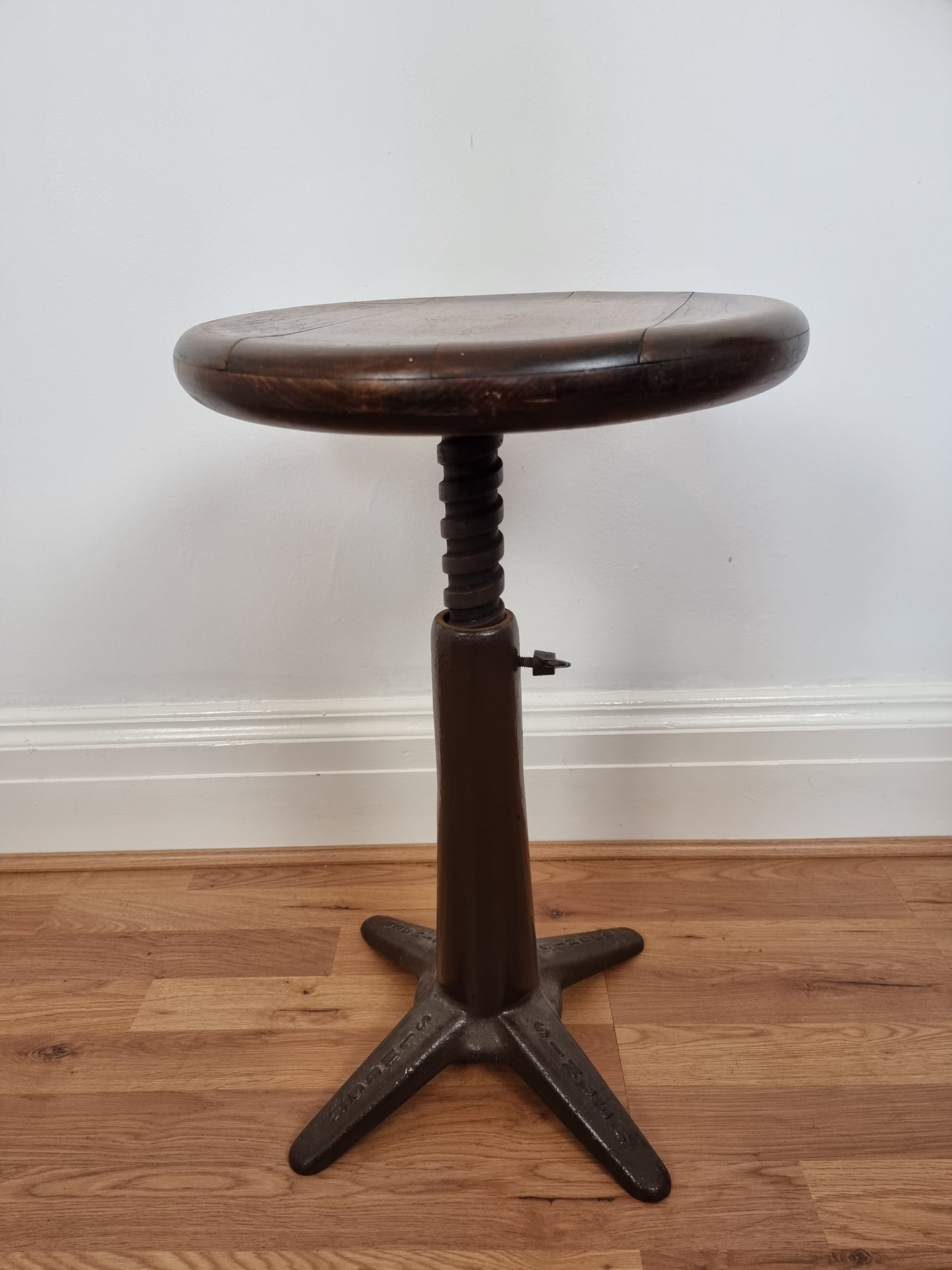 Original Singer Factory Industrial Stool Early 1900’s Cast Iron
