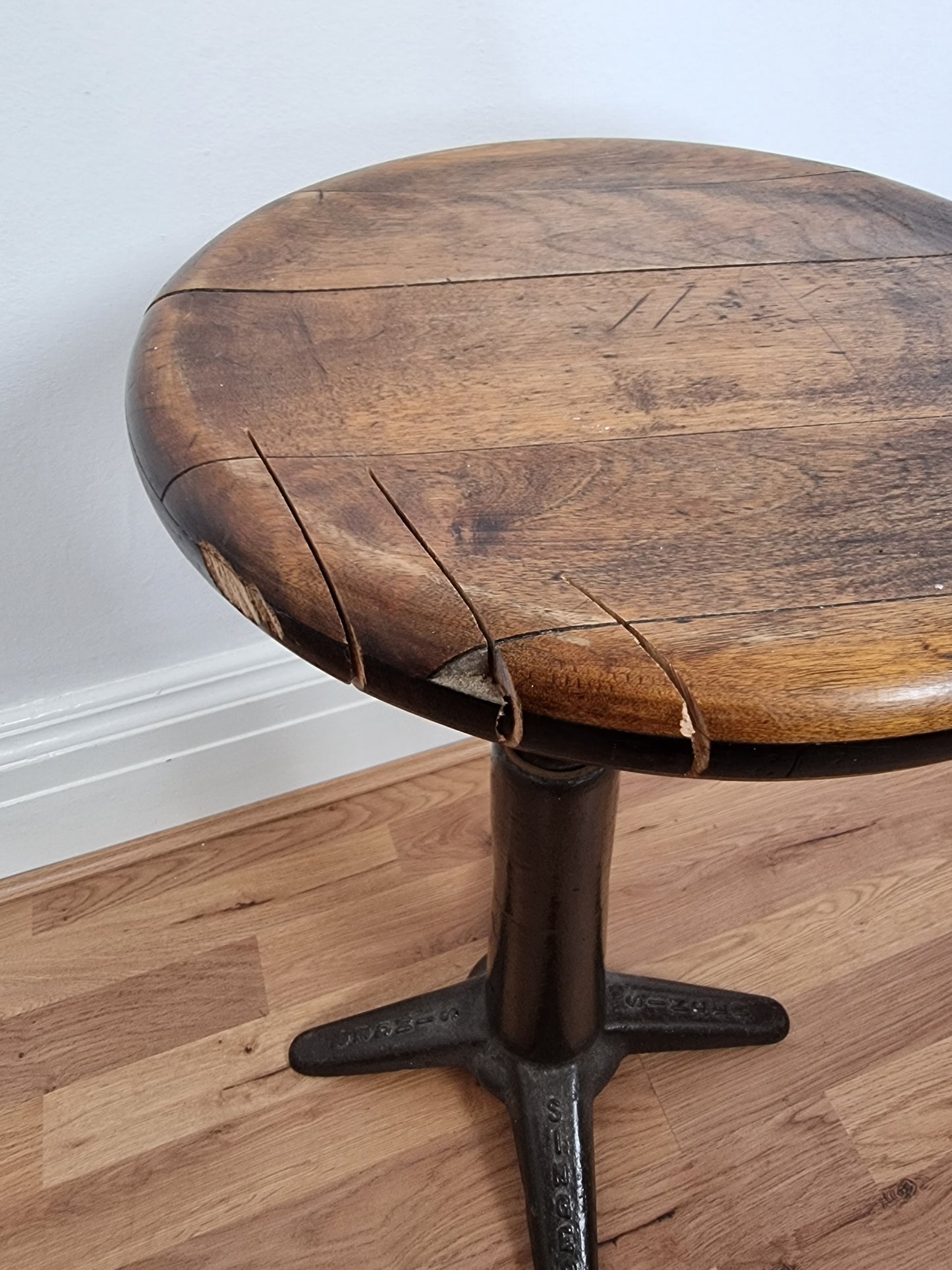 Original Singer Factory Industrial Stool Early 1900’s Cast Iron