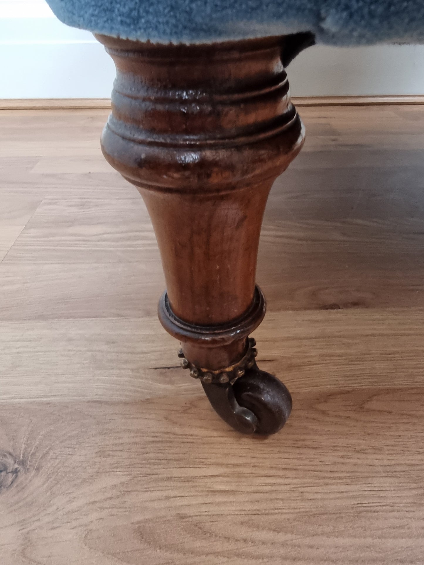 Holland & Sons Antique Victorian Slipper Chair Original Castors Library Reading